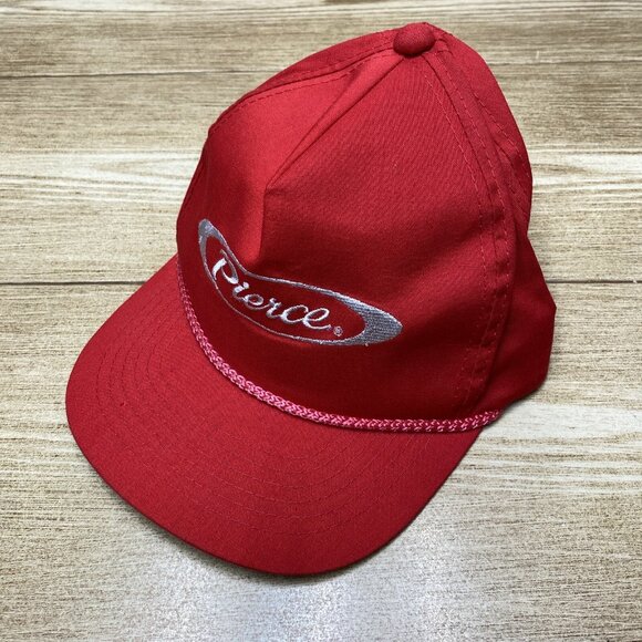 Pierce Siddons Martin Men's Strapback Baseball Cap Adjustable Embroidered Red - Picture 7 of 14